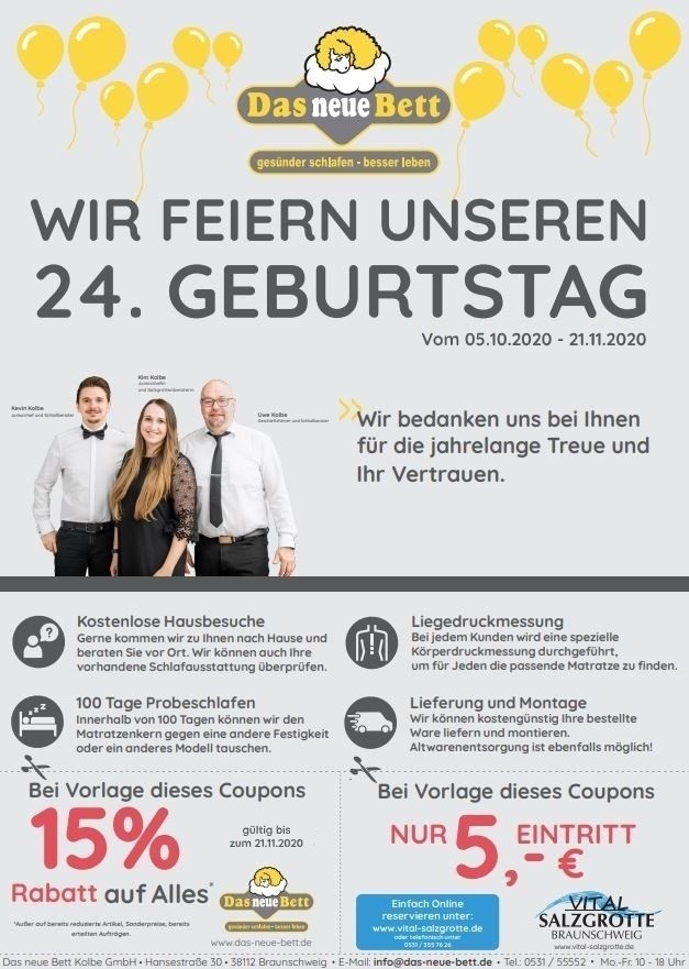 Das neue Bett wird 24 Jahre!
