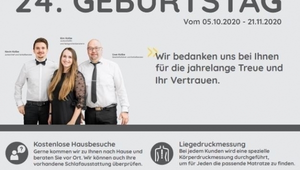 Das neue Bett wird 24 Jahre!