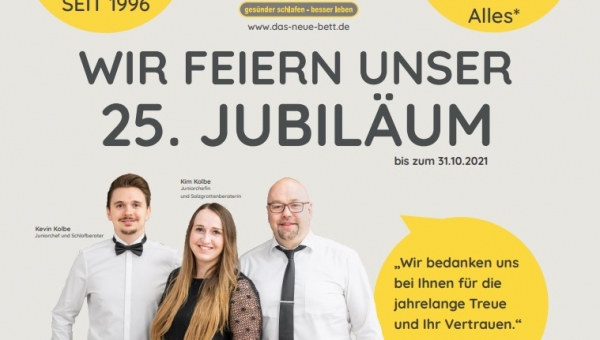 Das neue Bett wird 25 Jahre!
